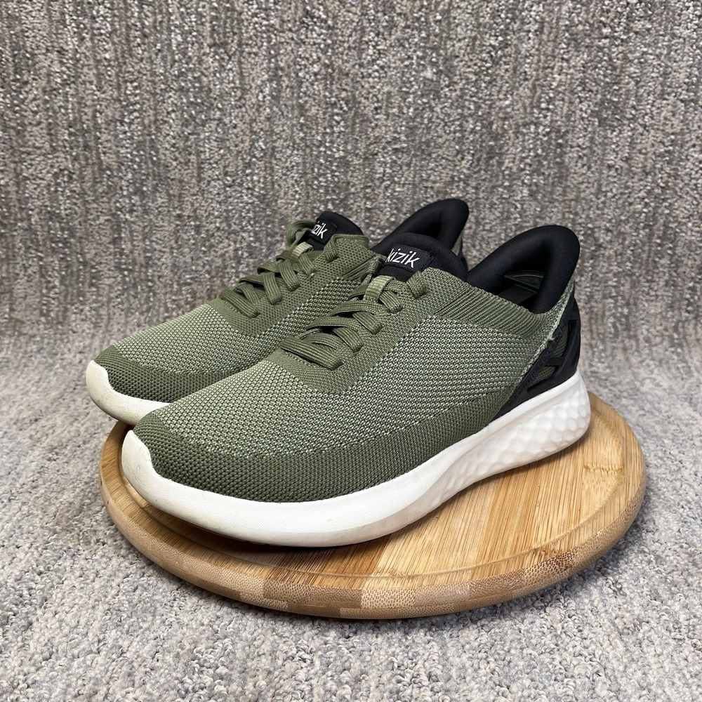Kizik Athens Women's Size 7 D Wide Olive Green Sneaker HandsFree Comfort Slip On